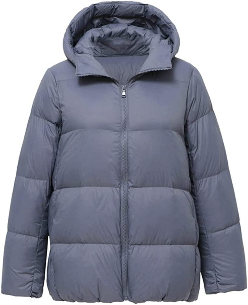 Women ultra light 2025 down hooded seamless parka
