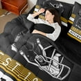 thumbnail image 4 of Erosebridal Pittsburghp Bedding Sets Twin Size,yellow Stripes Comforter Sets with Sheets,Rugby Helmet Bed in a Bag Twin Size,Stylish Living Room Decoration Reversible,7-Piece, 4 of 6