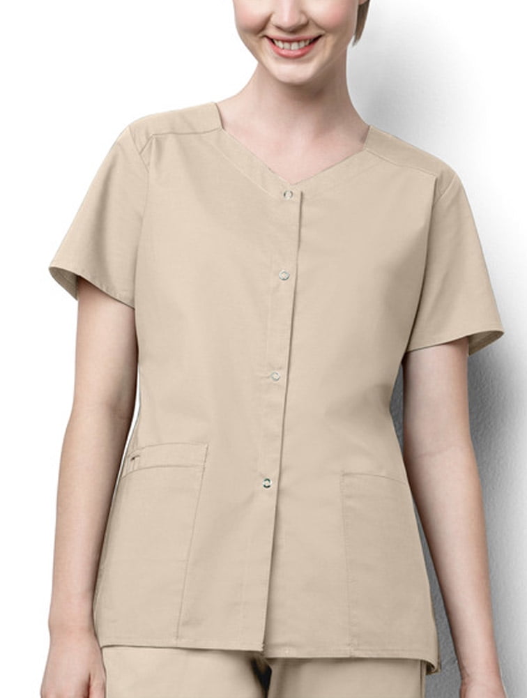 WonderWink wonderwink wonderwork short sleeve snap jacket scrub