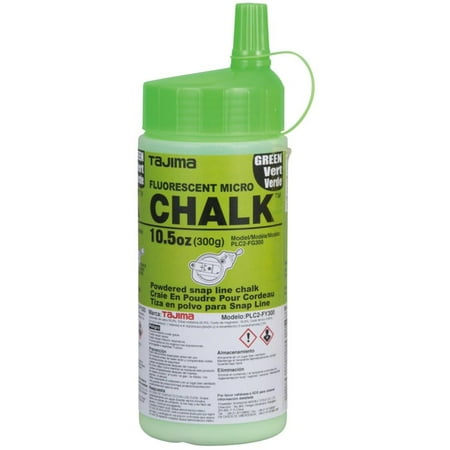 

Tajima Chalk-Rite Micro Chalk Ultra-Fine Fluorescent Green Chalk 300 Gr./ 10.5 Oz. With Easy Fill Nozzle