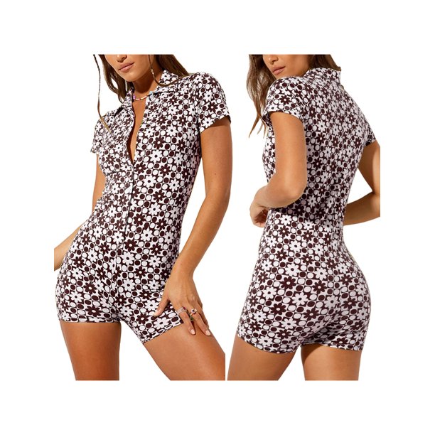 TRKIYQC Y2K - Mono bodycon estampado de botones y manga corta con cuello de solapa para mujer, forro polar verde con licencia oficial de star wars silent one crew TRKIYQC perder