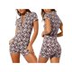 thumbnail image 1 of TRKIYQC Y2K - Mono bodycon estampado de botones y manga corta con cuello de solapa para mujer, forro polar verde con licencia oficial de star wars silent one crew TRKIYQC perder, 1 of 5