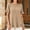 (New11)Khaki, variant on Thousandth Plus Size Blouse for Women Casual Textured Loose Fit Tunic Linghtweight Short Sleeve Tops Round Neck Double Ruffle Hem Summer Shirts for Everyday