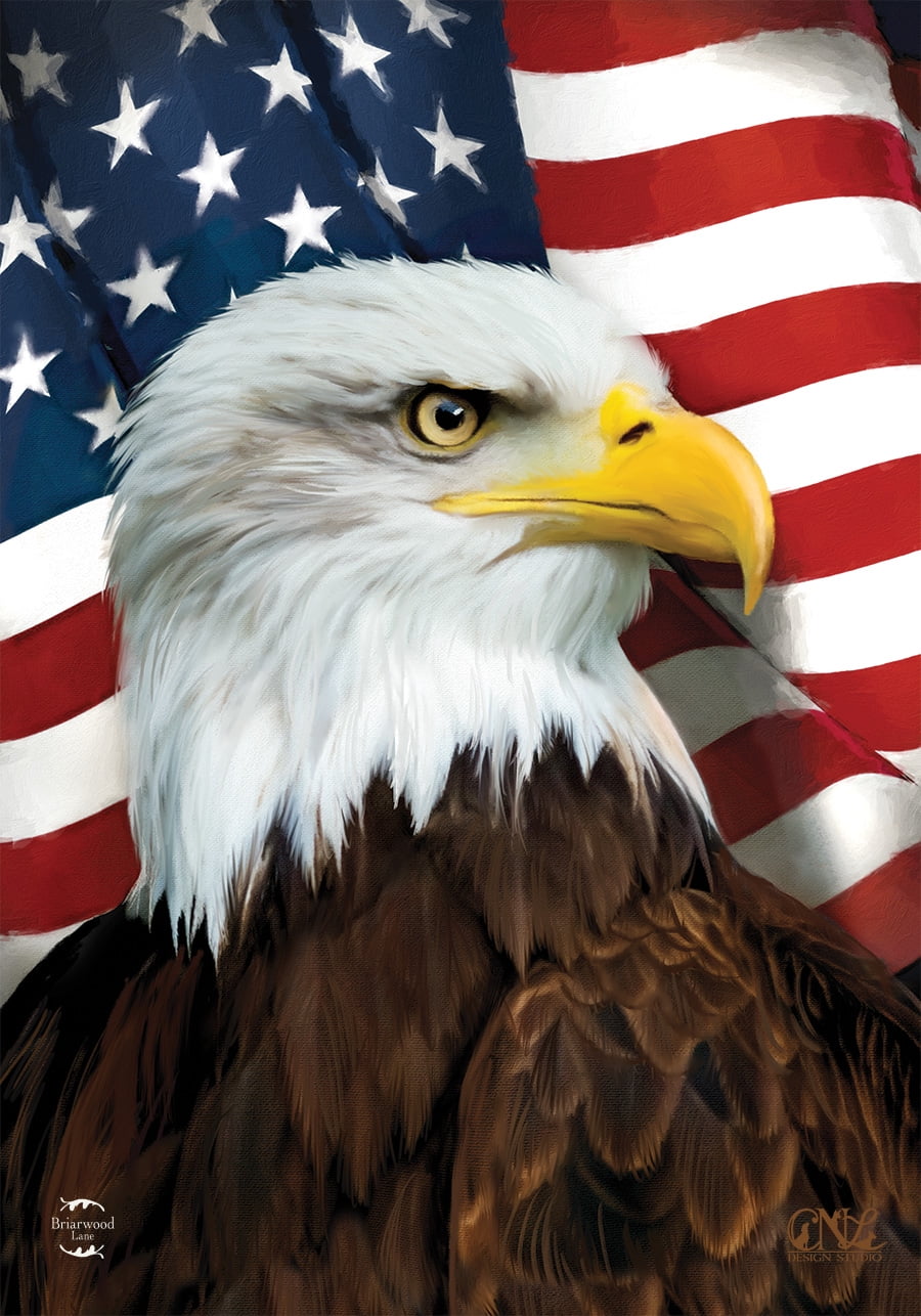 FM118  PATRIOTIC FREEDOM EAGLE AMERICAN JULY 4TH  12"x18" GARDEN FLAG BANNER 