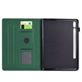 thumbnail image 2 of ELEHOLD Leather Wallet Case For Samsung Tab S5e 10.5" (2019) Fiber Pattern Lightweight Folio Stand Cover, Auto Sleep&Week Function, Full Body Protection, Green, 2 of 9