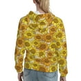 thumbnail image 7 of Daiia Sunflowers1 Pattern Women's Fashion Hoodies & Sweatshirts with Kangaroo Pocket Hooded Sweatshirt with Eye-catching Drawstrings-Medium, 7 of 7