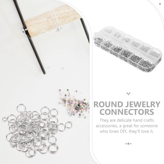 LOLIPPYY 1200Pcs Plated Silver Open Jump Rings for DIY Jewelry Necklace Clasp and Bracelet Repair
