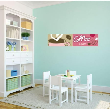 Monster Coffee Energy Drink - Vinyl Wall Decal Sticker : Coffee Lover Energy Favorite Hot Drink Bedroom Bathroom Living Room Picture Art Peel & Stick Mural Size: 8 Inches X 24 Inches - 22 Colors Available