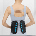 thumbnail image 1 of Lumbar Decompression Back Brace - Adjustable Semi-Rigid Lumbosacral Corset Belt for Discectomy, Pre and Post Spine Surgery Protection(Black,S), 1 of 4