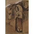 thumbnail image 2 of Paul Gauguin 11x14 Black Ornate Wood Framed Double Matted Museum Art Print Titled: Hail Mary (Ia Orana Maria) (ca. 1893-95), 2 of 5
