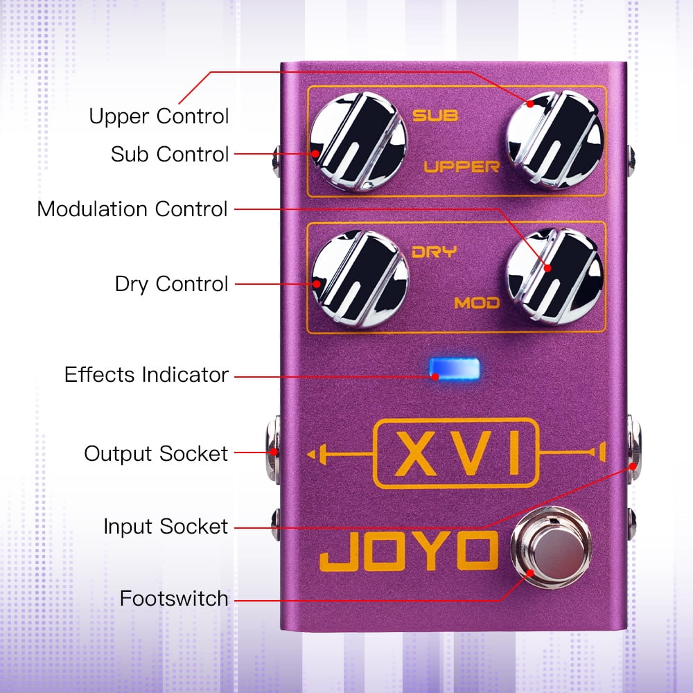 JOYO R-13 Octave Pedal Modulation Effects Independent Adjusting for Electric Guitar