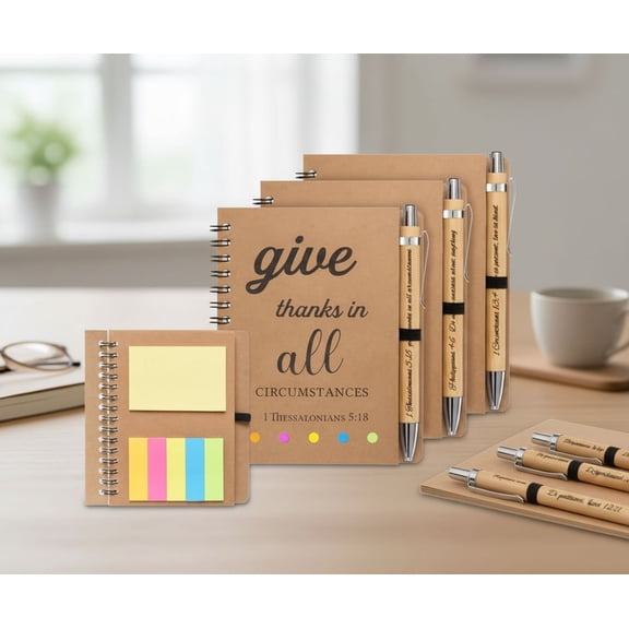6Pcs/3SetofChristianGiftsSpiralNotebooksBulkJournalswithChristianPensPrayerJournalforWomenandMen,ChristmasGiftsforChurchMembers,BibleStudyGroups&ChurchFamilies,Small Notepad (4.33" x 5.43")