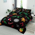 thumbnail image 2 of Christmas Bedding Set Christmas King Comforter Set Kawaii Gingerbread Man, 2 of 9