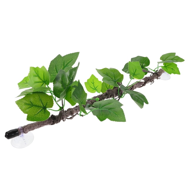 FUTUREORYY Reptile Branch Decor Con Hojas Artificiales Para Terrario Y Escalada Natural De Reptiles