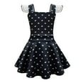 thumbnail image 2 of HAWEE Costume d'Addams pour Filles Robe Noire à Manches Volantées Robe Décontractée Fête d'Halloween Cosplay Wednesday Addams avec Perruque, Sac, 2 of 6