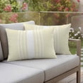 thumbnail image 2 of Outdoor Waterproof Pillow Covers White Striped on Yellow Decorative Throw Pillow Protectors,Pillowcase Cushion Cases for Patio Sofa Garden Couch,20x12in,Pack of 2, 2 of 9