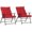 Red, variant on Outsunny Outdoor Folding Chairs Set of 2, Padded Camping Chairs, Red