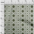 thumbnail image 2 of oneOone Rayon Olive Green Fabric Asian Floral Block Craft Projects Decor Fabric Printed By The Yard 56 Inch Wide, 2 of 5