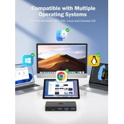 Lemorele USB 3.0 Switch, 2 PCs to Share Multiple Devices, 2-in 5-out KVM Switch, One-button Switching, USB 3.0 Sharing Switcher Hub for Windows/Mac/Linux/Android,Plug & Play