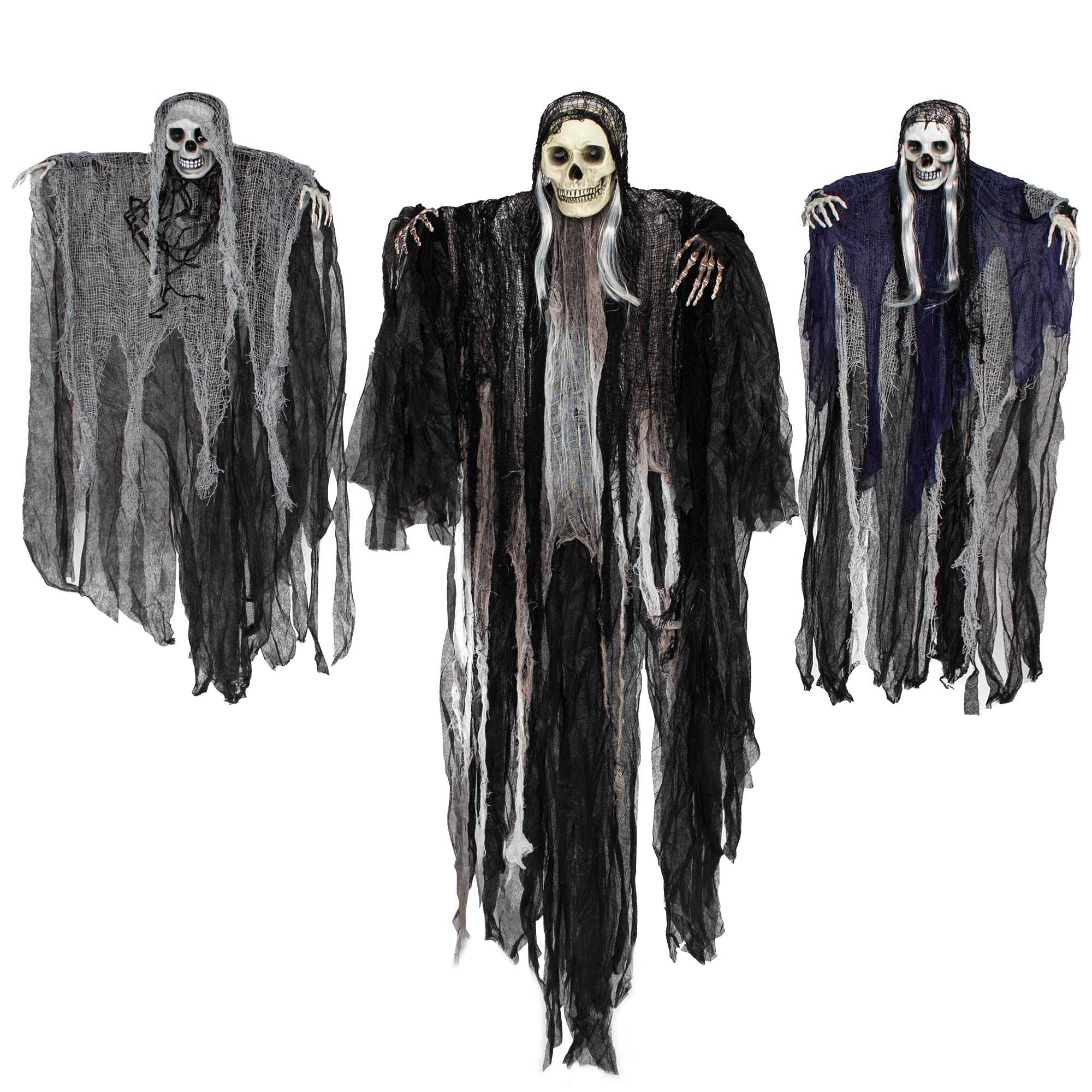 Joyfy 3-Pack Hanging Grim Reaper Skeleton Decorations photo 3
