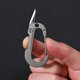thumbnail image 3 of Mosquetón pequeño de titanio con cuchillo plegable, cortador de caja con Clip para llavero multiherramienta, perfecto para transporte diario, exteriores, oficina, 3 of 5