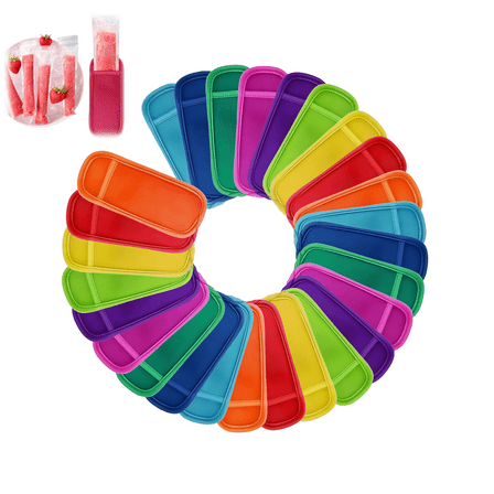 27 Pcs Ice Pop Packs 9 Colors Reusable Popsicle Holders Popsicle Bags Freezer Ice Pop Sleeves