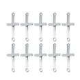 thumbnail image 1 of 10 colgantes de acero inoxidable en forma de cruz, accesorios para hacer joyas, para collares y pulseras (plata), 1 of 7