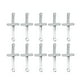 thumbnail image 1 of 10 colgantes de acero inoxidable en forma de cruz, accesorios para hacer joyas, para collares y pulseras (plata), 1 of 7