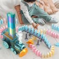 thumbnail image 2 of 80Pcs Automatic Domino Train Set Electric Dominos Train Blocks Set with Light Sound Steam Function Domino Brick Laying Toy Train Educational Game for Kids Age 3-12 Gift, 2 of 9