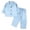 Light Blue, variant on lnmuld Kids Solid Color Classic Satin Pajama Set, Long Sleeve Button-Down Top & Pants Sleepwear Color:Light Blue,Size:3-4 Years