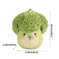 thumbnail image 3 of Plush Stuffed Toy, Squeeze Bubbling Vegetable Broccoli Shaped, 1 Pack Soft Fluffy 5.5 inch Cute Farm Themed, Sensory Stress Relief Play for Kids Toddlers Home Bedroom Decor Gift Collection, 3 of 7