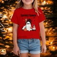 thumbnail image 2 of boobe Toddler Girls Halloween Shirt Funny Print Short Sleeve T-Shirt Casual Tee Tops, 2 of 7