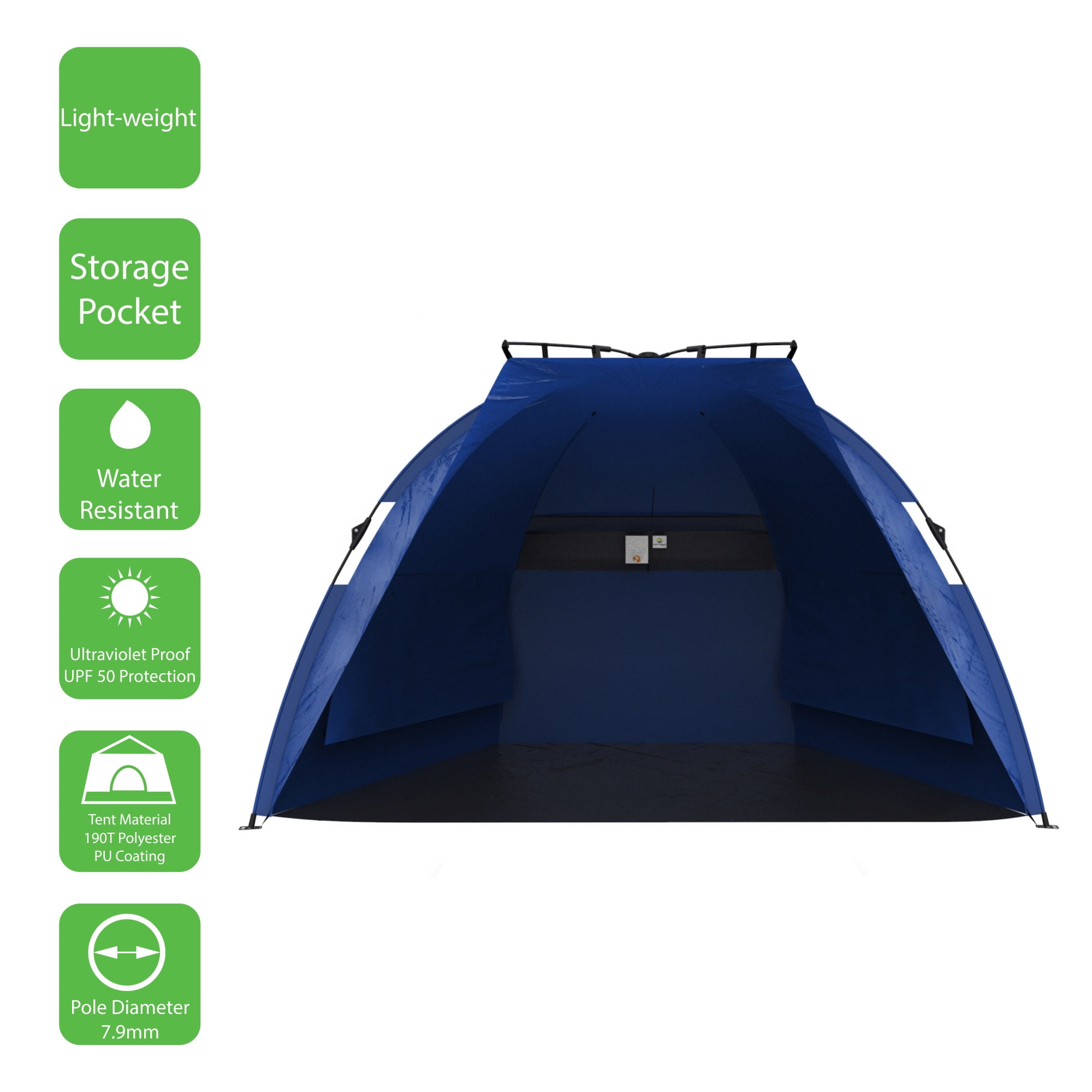 1pc Grande Tenda Spiaggia Pop-up, Leggera Protezione Uv 50+