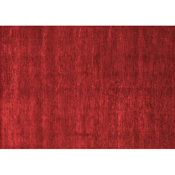 Ahgly Company Indoor Rectangle Abstract Red Modern Area Rugs, 4' x 6'