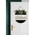 thumbnail image 3 of Welcome To Our Farmhouse Sign for Front Door, Decor for Farmhouse Porch Decorations, Round Wooden Hanging Sign Housewarming Gift for Home Outdoor Indoor, 3 of 8