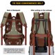thumbnail image 5 of Mochila Tzowla Canvas para portátil de 15,6 pulgadas con puerto USB, color negro, 5 of 6