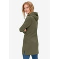 thumbnail image 2 of ellos Women's Plus Size Hooded Sweatshirt Tunic - 10/12, Burnt Olive, 2 of 6