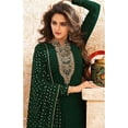 thumbnail image 3 of Party Wear Indian Designer Salwar Kameez Suits Pakistani Plazzo Pant Dress ( Green, XL - 44 ), 3 of 8