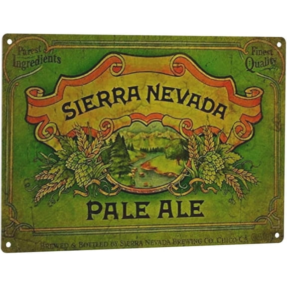 Sierra Nevada Pale All Beer Metal TIN Sign Poster Wall Plaque -Tin Sign 12X16 Inch
