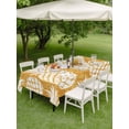 thumbnail image 4 of Outdoor Tablecloth with Umbrella Hole for Patio/Picnic/Party/Camping, Orange Pineapple Waterproof Table Cloth Rectangle Table Cover Washable, Tropical Summer Botanical Fruits (60"x 102"), 4 of 9