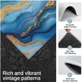 thumbnail image 3 of Blue White Gold Marble Pattern Kitchen Rugs Sets Of 3,Kitchen Runner Rugs Non Skid Washable,Decorative Kitchen Floor Mats for Kitchen,Sink,Laundry,17"x30"+ 17"x47" + 17"x59", 3 of 6