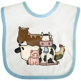 thumbnail image 3 of Inktastic Cute Horse, Sheep, Cow, Pig, and Rooster Farm Animals Boys or Girls Baby Bib, 3 of 4