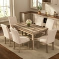 thumbnail image 1 of Ensemble de Salle à Manger en Bois Rustique 7 Pcs, Ensemble Table et Chaises Mi-Siècle Moderne pour Salles à Manger Spacieuses et Invités de Réception - Morden Fort, 1 of 5