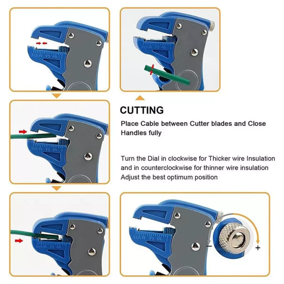 BUTTERFLY- Adjustable Automatic Wire Stripper Cable Cutter Multi Functional 2 In 1 Pliers,,