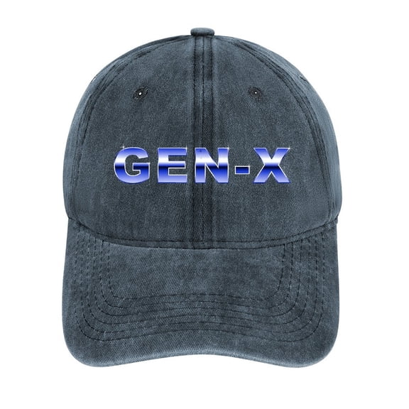 Gen X Navy Hat Adjustable Funny Fashion Unisex Baseball Cap For Men Women