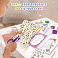 thumbnail image 4 of Kit de diario DIY PERRYHOME para niñas de 8 a 14 años con álbum de recortes y suministros, 4 of 7