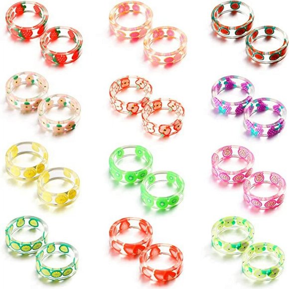 SUTENGDA 15 Pieces Mood Rings for Kids Adjustable Mixed Color Changing Mood Rings for Girls and Boys Halloween Christmas Costume Props Birthday Party Favors and Goodie Bag Fillers
