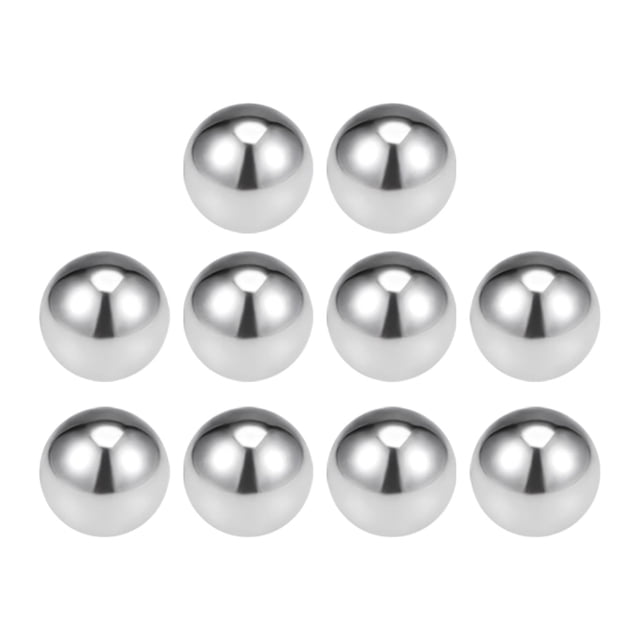 Uxcell Billes de Roulement Métriques en Acier Inoxydable 304 Grade G100 Billes de Précision 9 mm /0,35 Pouces