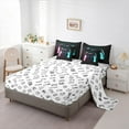thumbnail image 5 of Manfei Game 7-Piece Twin Bedding Sets,Kids Gamepad Controller Bedding Comforter Set,Red Teal Ombre Geometric Hockeycomb Sheet Sets For Boy,Microfiber Room Decor Reversible, 5 of 8
