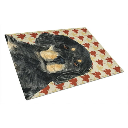 

Carolines Treasures SS4341LCB Gordon Setter Fall Leaves Portrait Glass Cutting Board Large 12H x 16W multicolor